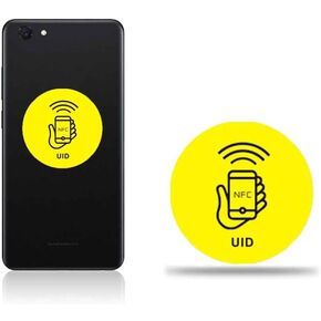 13.56 MHz UID Writable Rewritable Clone IC Smart Keychain, RFID Blank Sticker for Access Control Key Sticker Rewritable Compatible with MIFARE Classic 1K (5 PCS)
