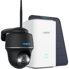 REOLINK Home Hub with Argus PT Black + Solar Panel - Pan Tilt Solar Powered, 5MP 2K+ Color Night Vision, 2.4/5GHz WiFi, 2-Way Talk, 64GB microSD Card Included, Encrypted Local Storage, No Monthly Fees