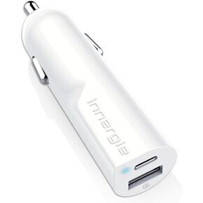 Innergie 30D 30W USB-C Car Charger, 2 Ports | Fast Charging (USB PD & QC3.0) Superior Safety Surround with Heat-Resistant Technology | Compatible with USB, iPhone,Tablet (Delta Electronics)