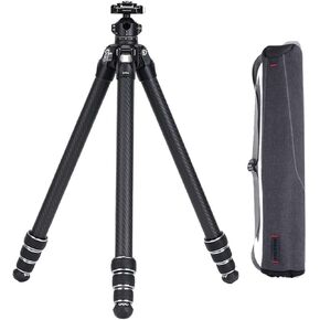 FALCAM TreeRoot F38 Quick Lock Lite Carbon Fiber Travel Tripod with Ball Head Load Capacity 3kg/6.6lbs, Max Vertical Payload 40Kg/88lbs for Cameras (C141K-301)