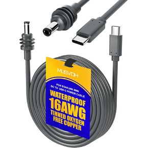 for Starlink Mini DC Power Cable 3M/10FT, 18AWG Tinned Oxygen-Free Copper Wire Compatible with Starlink Mini Cable for RV Power, LSZH Waterproof Outdoor Gray