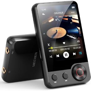 128GB MP3 Player with Bluetooth - MECHEN D53 Portable MP3 Touch Screen Music Player with HiFi Speaker, 2.4" Screen MP3 Player with Voice Recorder, FM Radio, Support up to 128GB SD Card