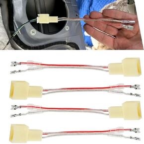 4 PCS Car Speaker Wire Connector, Door Speaker Wire Adapter, Car Speaker Connector Harnesses for Subwoofer Modification, Compatible with Subaru Mitsubishi Models (White)