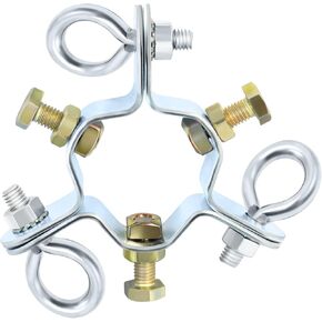 Antenna Down Guy Wire Clamp, 3-Way Guying, Fits Masts up to 2-1/4 inches, Heavy Duty ﻿