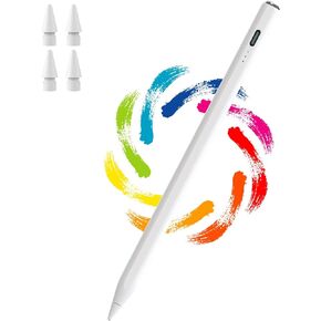 Stylus Pen for iPad 2018-2024, 13 Mins Fully Charged,iPad Pencil for Most iPad/Pro/Air/Mini Models, Palm Rejection, Tilt Sensitivity, High Precision Sensitivity, Magnetic