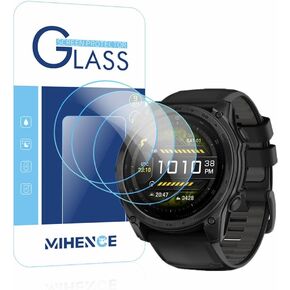 Screen Protector Compatible for Garmin Tactix 8 47mm AMOLED/Solar Smartwatch, 9H Tempered Glass Protective Film (3 PCS)