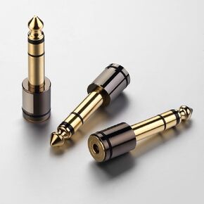 3 Pieces Stereo Audio Adapter 6.35mm 1/4 Male to 3.5mm 1/8 Female Stereo Headphone Adapter Gold Plated for Smartphones Tablets Headphone Speaker Guitar Digital Piano Amp, Audio Jack Plug