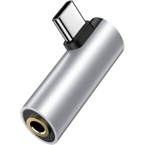 Aux to USB C Audio Adapter for iPhone 16e 16 Pro Max 16 Plus 16 Pro 16 15 Pro Max 15 Plus 15 Pro 15, Right Angle Aux Adapter 3.5mm to USBC Headphone Adapter Type C Dongle Headphone Jack Adapter