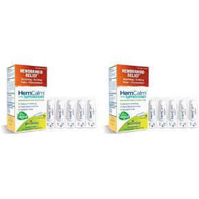 Boiron HemCalm Suppositories for Hemorrhoid Relief of Pain, Itching, Swelling or Discomfort - 10 Count