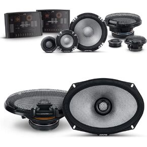 Alpine 6.5" & 6x9 R2 High-Resolution Speaker Bundle - A Pair of R2-S6533-Way Component Speakers & a Pair of R2-S69 6x9 Coaxial Speakers