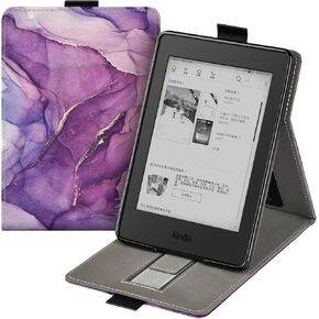 Flip Case for Kindle Paperwhite 12th Generation-2024 7", Hand Strap Feature ，Slim Fit Vertical Multi-Viewing Stand Cover with Auto-Wake/Sleep for Kindle Paperwhite 2024 E-Reader（Fish）