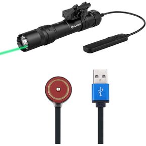 OLIGHT Odin GL M 1500 Lumens MLOK Mount Rechargeable Tactical Flashlight with Green Beam and White LED Combo Bundle one More MCC 3 Charger