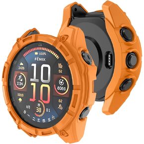 حالات واقي متوافقة مع Garmin Fenix ​​8 47mm Case Cover Soft TPU Pumper Pracged Shock Proof Shell for Garmin Fenix ​​8 47mm Watch Case