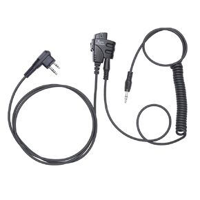 Tigrett Outdoors SMC Push-to-Talk Cable - 3.5mm Audio Cable Adapter for Yaesu FT-65R, Motorola 2 Pin Radios & More- PTT for Electronic Earmuffs - Velcro Upgrade for Plate Carriers