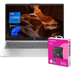 HP 2025 15.6" Touchscreen Business Laptop, FHD LED Display, Intel Core i7-1255U, 32GB RAM, 1TB SSD, HDMI, Webcam, Wi-Fi 6, Windows 11 Pro, Silver, Bundle with ADATA 512GB External SSD