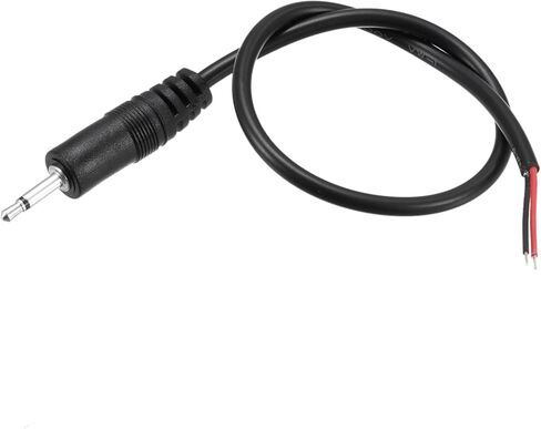 MECCANIXITY 2.5mm Male Plug to Bare Wire Open End TS 2 Pole Mono 3/32" Jack Connector Audio Cable 0.25m, Pack of 2 in Kuwait