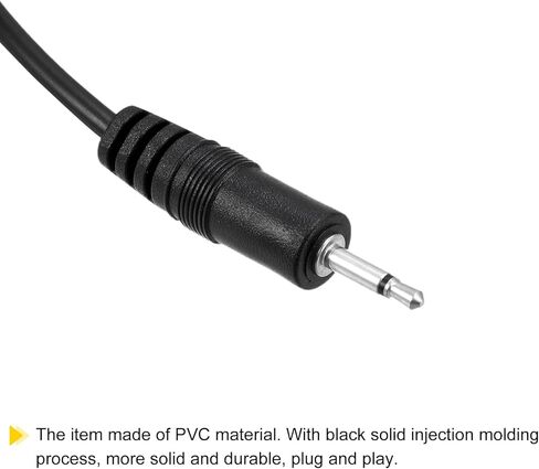 MECCANIXITY 2.5mm Male Plug to Bare Wire Open End TS 2 Pole Mono 3/32" Jack Connector Audio Cable 0.25m, Pack of 2 in Kuwait