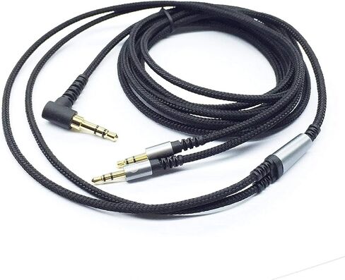 3.5mm to 2 * 2.5mm male to male jack Black Braided Nylon Audio Cable for Sol Republic Master Tracks HD V8 V10 V12 X3 Headphone 120cm/150cm/200cm (150cm/4.5FT) in Saudi Arabia
