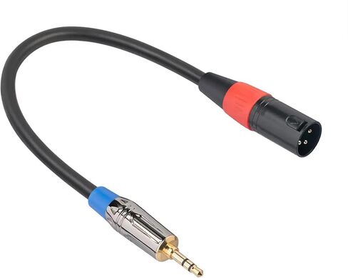 XLR to 3.5mm Cable Balanced 1ft Gold-Plated XLR Female to 1/8 TRS Microphones Audio Cable-30cm in Saudi Arabia