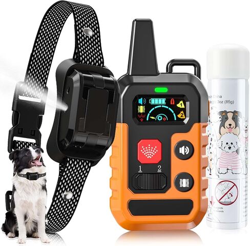 Citronella Training Collar for Dog [1* Spray Refill] Spray Dog Training Collar with Beep/Vibration/Spray Mode & 6 Adjustable Sensitivities Bark Collar, Safer Citronella Bark Collar for L/M/S Dog in Kuwait