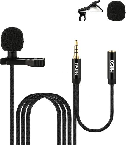 MillSO USB PC Microphone Plug & Play USB Lavalier Microphone Omnidirectional External Clip-on Mini USB Microphone for Computer, Laptop, YouTube, Recording, Podcasting, Gaming - 2M/6.5FT in Saudi Arabia