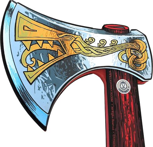 Liontouch - Viking Axe | Workshop Master Sven's Authentic Viking Warrior Toys for Boys' Pretend Play | Safe Medieval Weapon Accessory in Durable Foam for Little Berserkers' Roleplay & Costumes in Kuwait