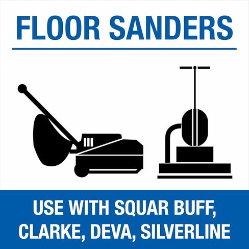 Mercer Industries 4201BL Floor Maintenance Pads, 12" x 18", Black (5 pack) in Kuwait