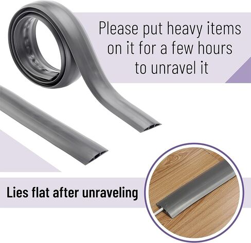 Bates- Floor Cord Cover, 10ft Cable Cover, Brown Extension Cord Cover Floor, Cord Protector, Floor Cable Cover, Cord Hider Floor, Cable Cover Floor, Cable Floor Cover, Cable Covers for Cords in Saudi Arabia