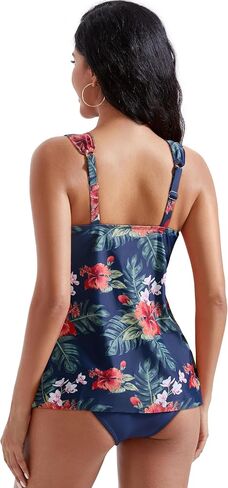 RXRXCOCO Women Tankini Bathing Suits Ruffle High Waisted Swimsuit Tummy Control Swimwear in Saudi Arabia