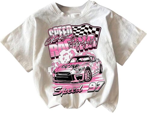 Girl's Bow Leopard Print T-Shirt Crewneck Short Sleeve Graphic Tees Y2k Summer Tee Tops in Saudi Arabia