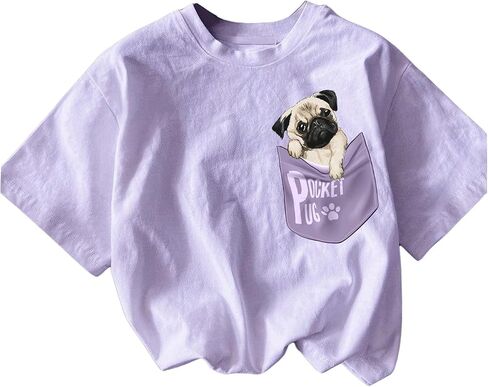 Girl's Bow Leopard Print T-Shirt Crewneck Short Sleeve Graphic Tees Y2k Summer Tee Tops in Saudi Arabia