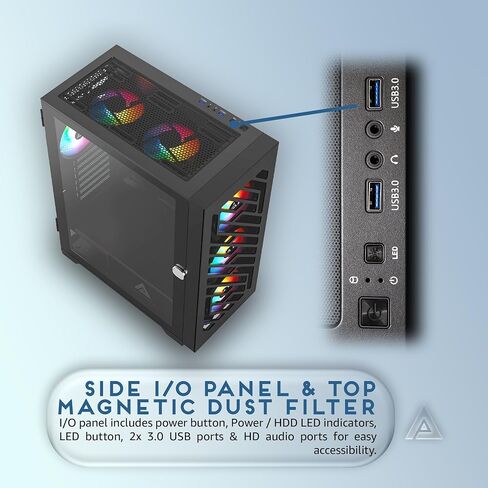 Apevia Inspire-PK Mid Tower ATX Gaming PC Case with 4X 120MM ARGB Fans in Saudi Arabia