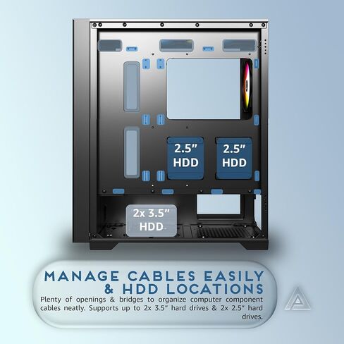 Apevia Inspire-PK Mid Tower ATX Gaming PC Case with 4X 120MM ARGB Fans in Saudi Arabia