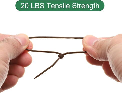 Harfington 150pcs Zip Zip Cable ، وعلاقات نايلون بلاستيكية ، وسلسلة سلكية سلكية سلكية سلكية 6 بوصة / 150 ملم للمنزل ، والمكتب ، وورشة عمل ، حديقة خارجية ، 20 رطلاً ، بني in Kuwait