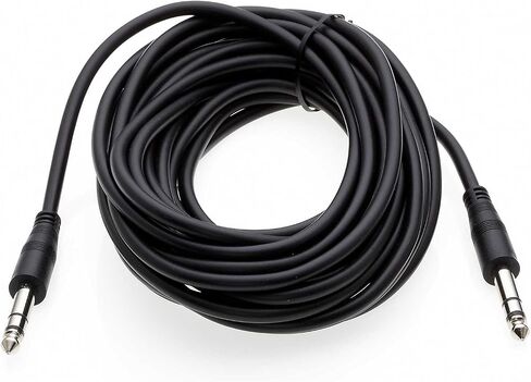 InstallerParts 25 Ft 1/4" Male to Male Stereo Audio Cable (TRS Cable) - Instrument Cable Compatible with Amplifiers, Microphones, and More in Saudi Arabia