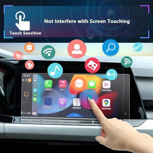 SXCY [2PCS Nano 2022-2024 VW Golf GTI/R Screen Protector 10 Int For Volkswagen Golf 2024 Accessories 2024 Golf R Navigation Touch Screen Protector in Kuwait