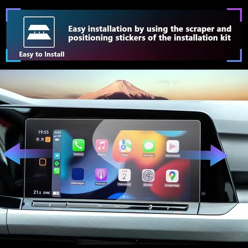 SXCY [2PCS Nano 2022-2024 VW Golf GTI/R Screen Protector 10 Int For Volkswagen Golf 2024 Accessories 2024 Golf R Navigation Touch Screen Protector in Kuwait