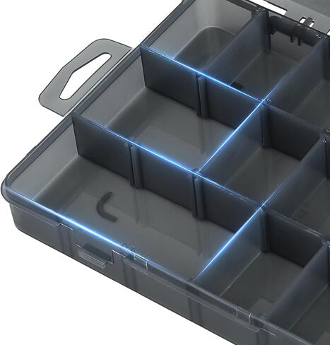 MoNiBloom Portable Tackle Box Organizer with Handle, 3-Layer Compartment Plastic Storage Tool Box Waterproof Container Case for Fishing Tackles, Makeup, Hair Accessories (Purple) in Kuwait
