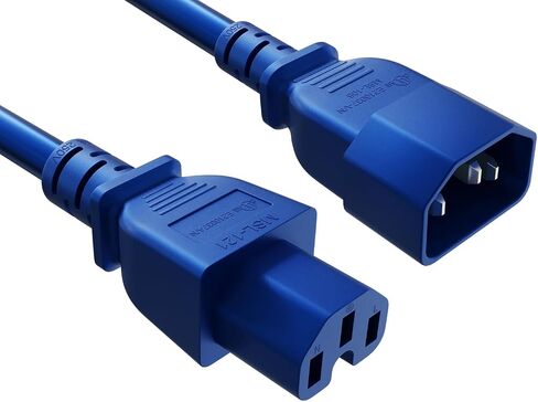 Cableleader 6ft IEC-60320 C14 إلى C15 PDU Server Power Cord 14awg 15a/250v SJT ، Black in Kuwait