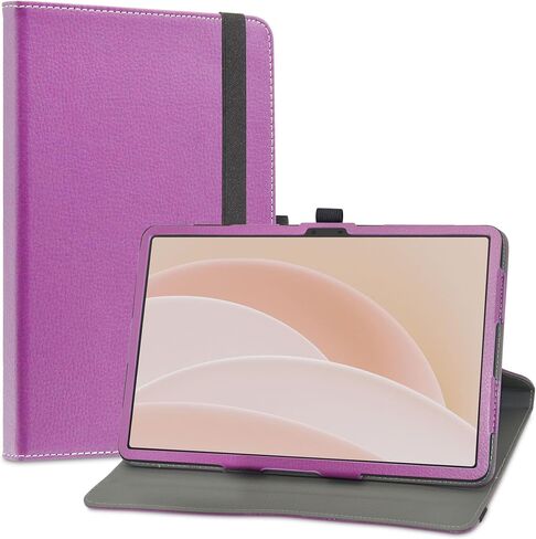 Compatible With DOOGEE T20 Ultra/T40 Pro Case, 360 Degree Rotation Stand PU Cover for 12" Tablet (Not Fit Other Tablet), Purple in Saudi Arabia