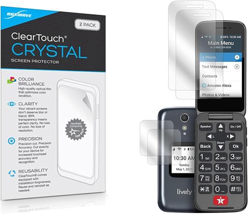 BoxWave Screen Protector for Lively Flip (Screen Protector ClearTouch Anti-Glare (2-Pack), Anti-Fingerprint Matte Film Skin for Lively Flip in Saudi Arabia