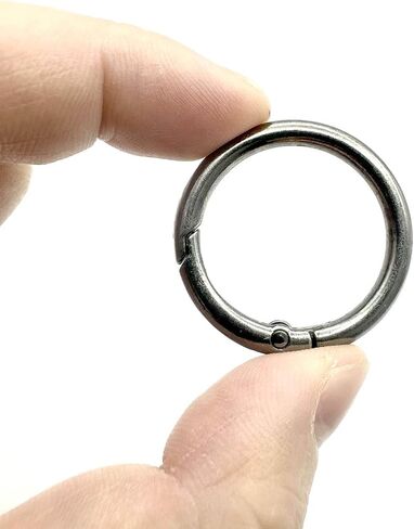 20 Pack 1 Inch Carabiner Clip, Metal Alloy Round Keyring Buckle Clips, Keychain Hook Clip for Key Bag(Silver) in Kuwait
