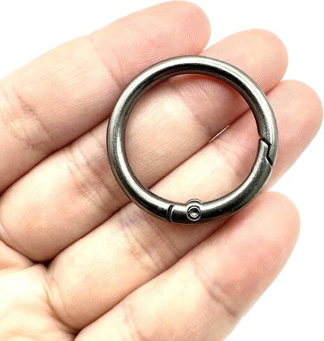 20 Pack 1 Inch Carabiner Clip, Metal Alloy Round Keyring Buckle Clips, Keychain Hook Clip for Key Bag(Silver) in Kuwait