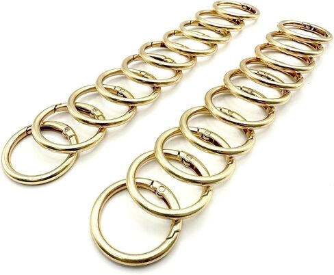 20 Pack 1 Inch Carabiner Clip, Metal Alloy Round Keyring Buckle Clips, Keychain Hook Clip for Key Bag(Silver) in Kuwait