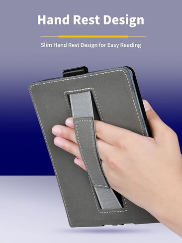 Flip Case for Kindle Paperwhite 12th Generation-2024 7", Hand Strap Feature ，Slim Fit Vertical Multi-Viewing Stand Cover with Auto-Wake/Sleep for Kindle Paperwhite 2024 E-Reader（Fish） in Saudi Arabia