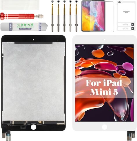 for iPad Mini 5 Screen Replacement for iPad Mini 5 LCD A2126 for iPad Mini 5 Digitizer Display Screen Touch Assembly Repair Kits A2133 A2124 A2125 White in Kuwait