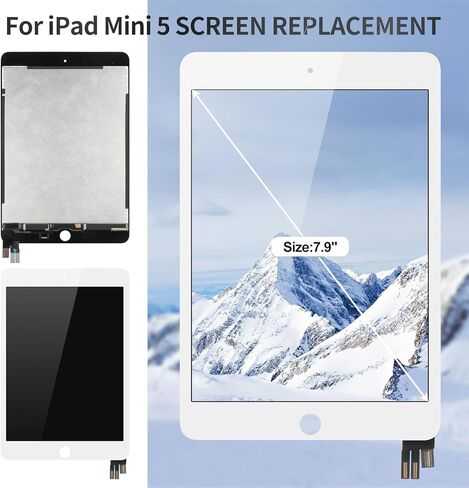 for iPad Mini 5 Screen Replacement for iPad Mini 5 LCD A2126 for iPad Mini 5 Digitizer Display Screen Touch Assembly Repair Kits A2133 A2124 A2125 White in Kuwait