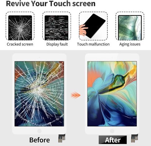 for iPad Mini 5 Screen Replacement for iPad Mini 5 LCD A2126 for iPad Mini 5 Digitizer Display Screen Touch Assembly Repair Kits A2133 A2124 A2125 White in Kuwait