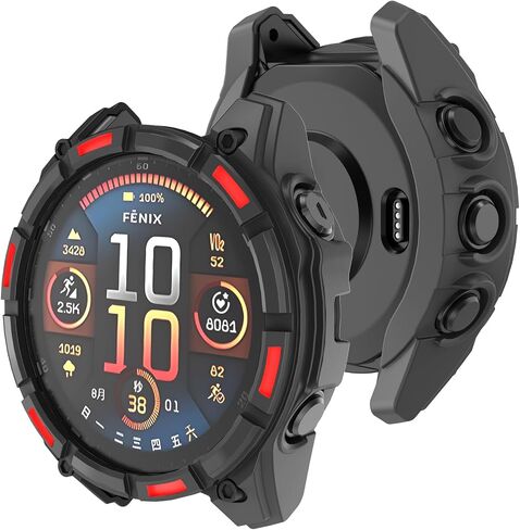 Protector Cases Compatible with Garmin Fenix 8 47MM Case Cover Soft TPU Bumper Rugged Shock Proof Protective Shell for Garmin Fenix 8 47MM Watch Case in Saudi Arabia