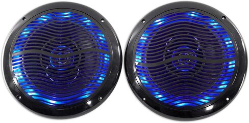 Rockville RMC65LB 6.5 "600W 2-Way SPEANES MARENE SPEANE مع LED متعدد الألوان + عن بُعد in Kuwait